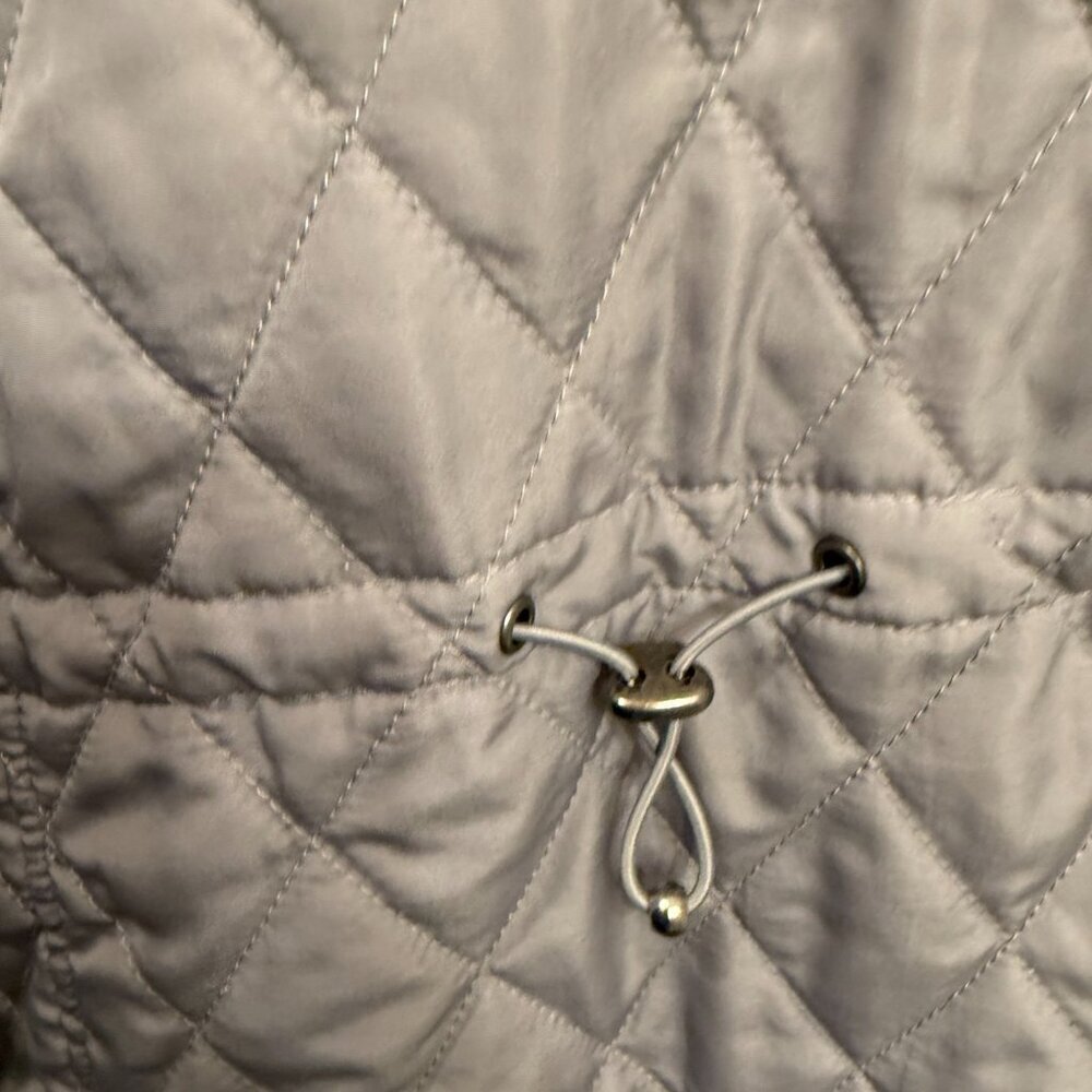 Relativity Full Zip Silver Puffer Vest Sz S Fall Winter - Picture 6 of 6